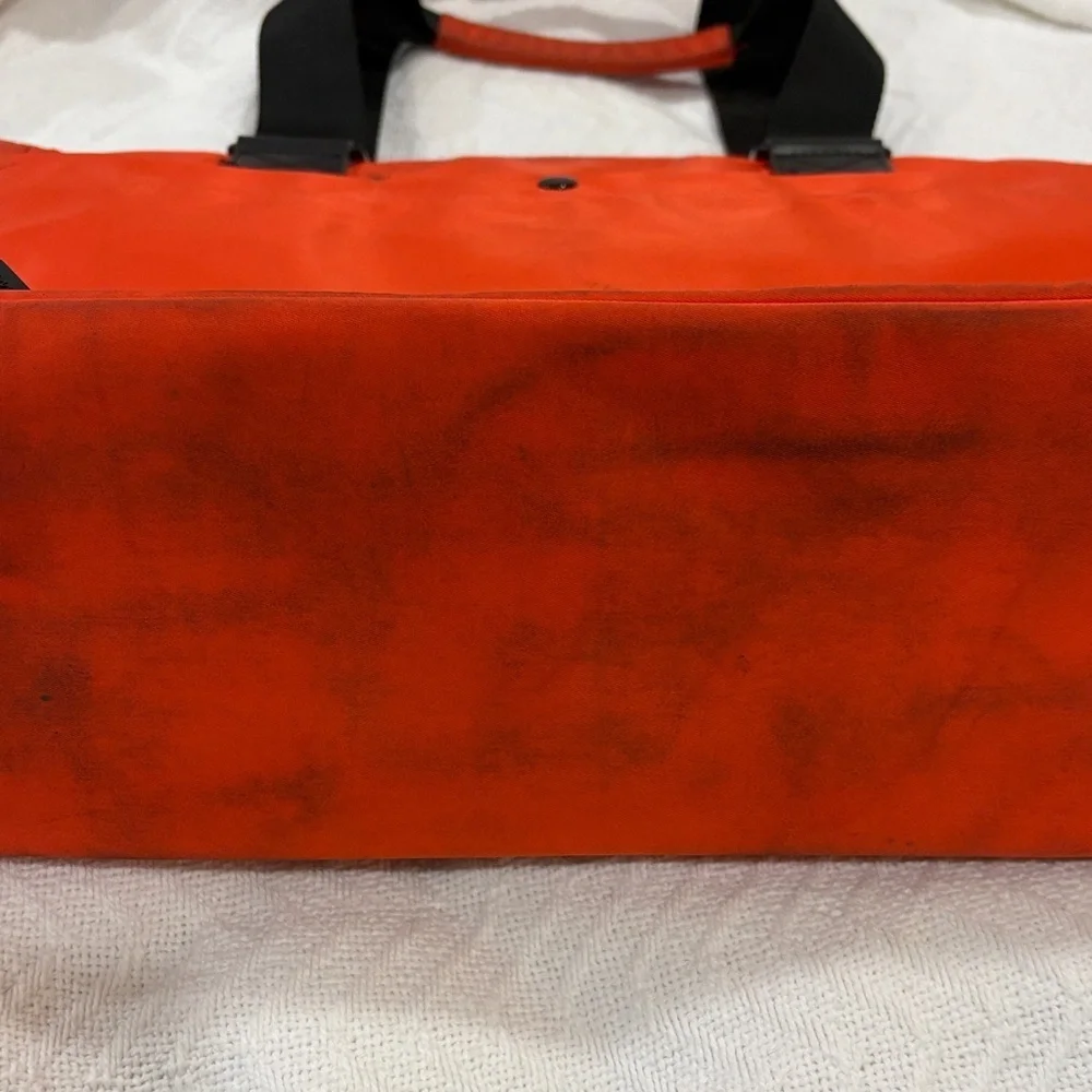 Ihkwip Orange Tote Bag with Dual Front Pockets